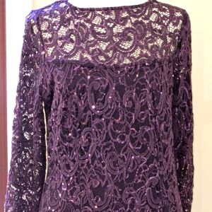 Formal sequin gown. Size 10 aubergine (eggplant)